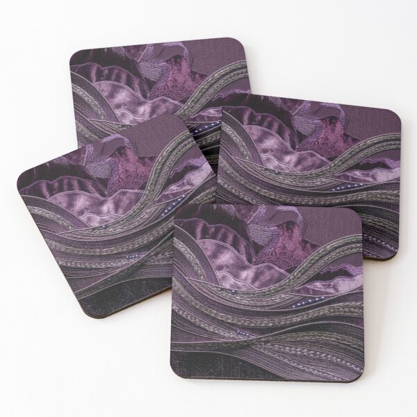 Item preview, Deep Plum Textile Art Landscape designed and sold by KingsArtworx 2.