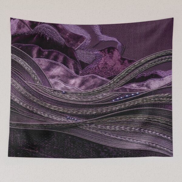 Item preview, Deep Plum Textile Art Landscape designed and sold by KingsArtworx 2.