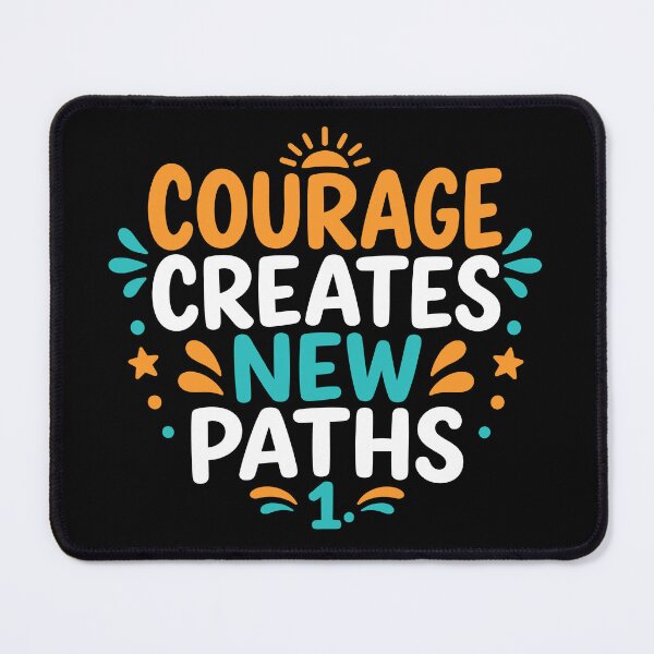 Item preview, Courage Creates New Paths Inspirational Motivational Typography T-Shirt designed and sold by rejowan-arts.