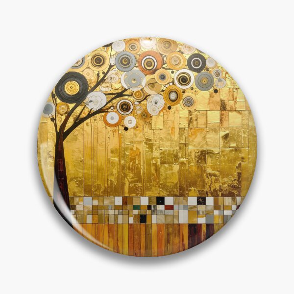 Item preview, Ornate Gold Leaf and Mosaic Circle Tree designed and sold by Vicky Brago-Mitchell®.