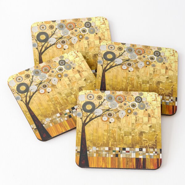 Item preview, Ornate Gold Leaf and Mosaic Circle Tree designed and sold by Vicky Brago-Mitchell®.