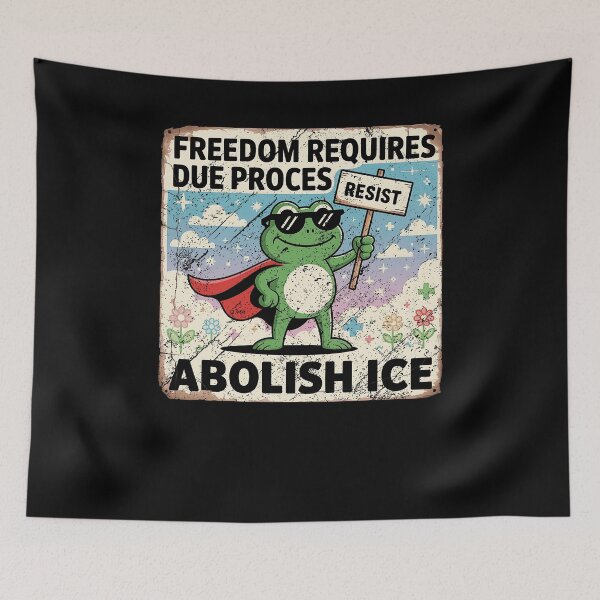 Item preview, Vintage Superhero Frog Civil Rights Retro Protest Tin Sign Design designed and sold by Fatherday.