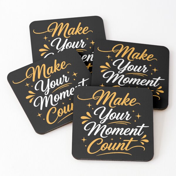 Item preview, Make Your Moment Count Inspirational Motivation Typography T-Shirt designed and sold by rejowan-arts.