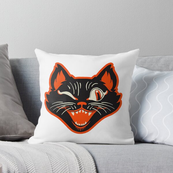 Item preview, Ctkr Studio Retro Style Vintage Inspired Halloween Black Cat Winking Face designed and sold by CherubsStudios.