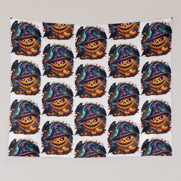 Item preview, Haunted Witch Pumpkin With Ravens designed and sold by zearyus.