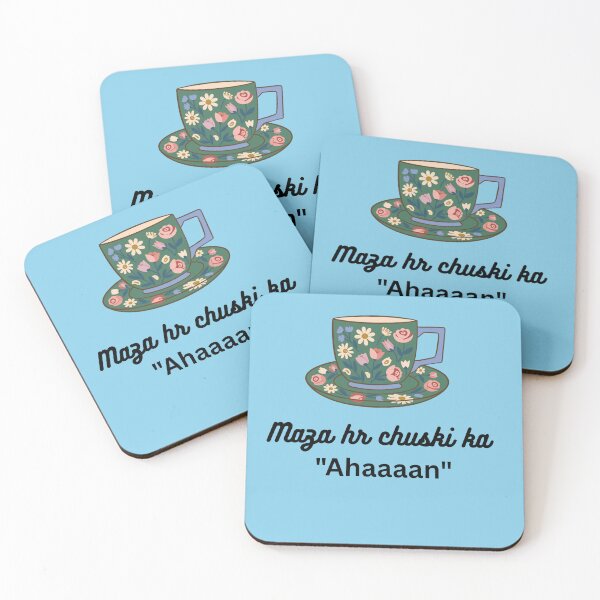 Item preview, Floral Coffee Mug Quote Design | “Maza Har Chuski Ka Ahaaaaan” | Cute Tea Lover Design | Urdu Hinglish Quote designed and sold by DreamAhna2.