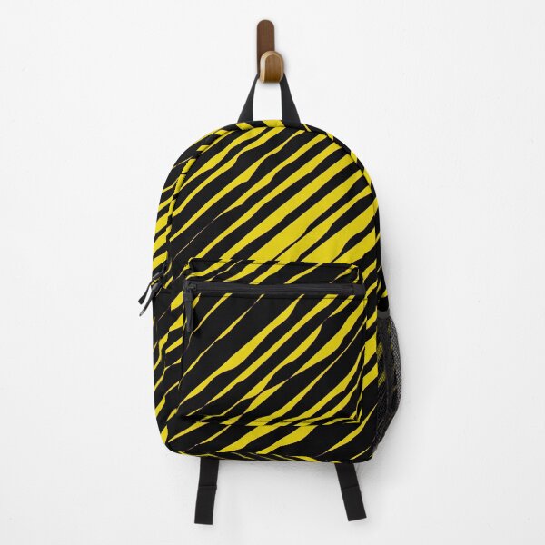 Item preview, Black and Yellow Slanted Organic Stripe Pattern | Dark Minimal Alt Aesthetic with yellow | Dark Feminine Y2K with yellow designed and sold by dfly-creations.