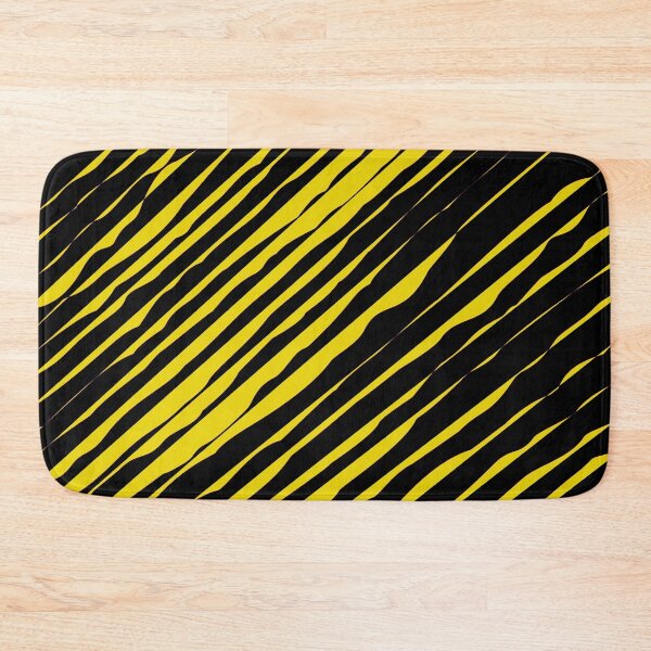 Item preview, Black and Yellow Slanted Organic Stripe Pattern | Dark Minimal Alt Aesthetic with yellow | Dark Feminine Y2K with yellow designed and sold by dfly-creations.