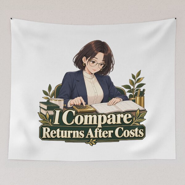 Item preview, I Compare Returns After Costs Anime Trader Art designed and sold by Bikivuno.