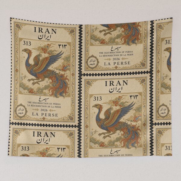 Item preview, Iran Stamp Series 313 #1 designed and sold by éléphant noir.