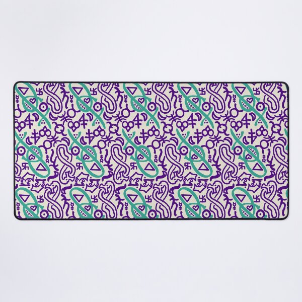 Item preview, Beige, Verdigris, and Aubergine Esoteric Monogram designed and sold by QAF Warlock Patterns.