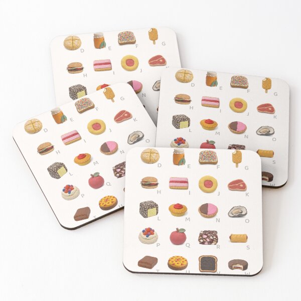 Item preview, Aussie Foods Alphabet Claymation Nursery Art designed and sold by Ooshimooshi.