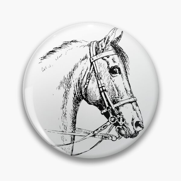 Item preview, Horse drawing black and white designed and sold by Boy and Belugee Studio.