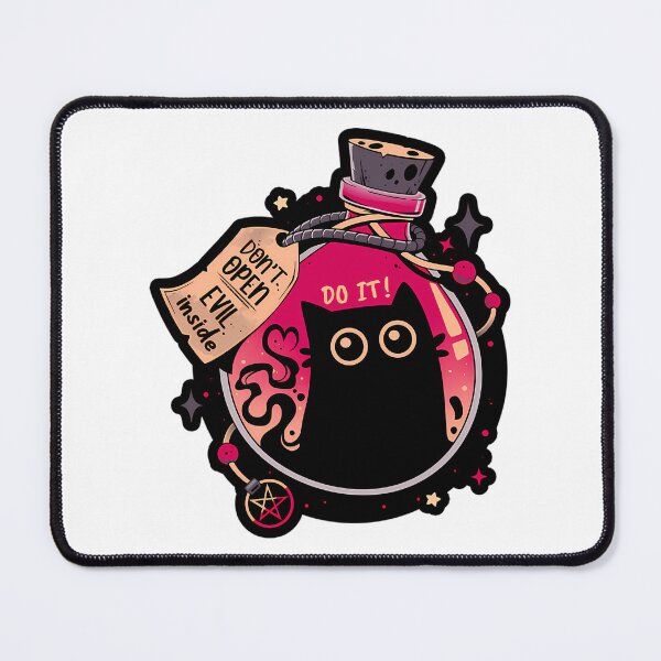 Item preview, Bottled Menace - Evil Black Cat designed and sold by Enchans.