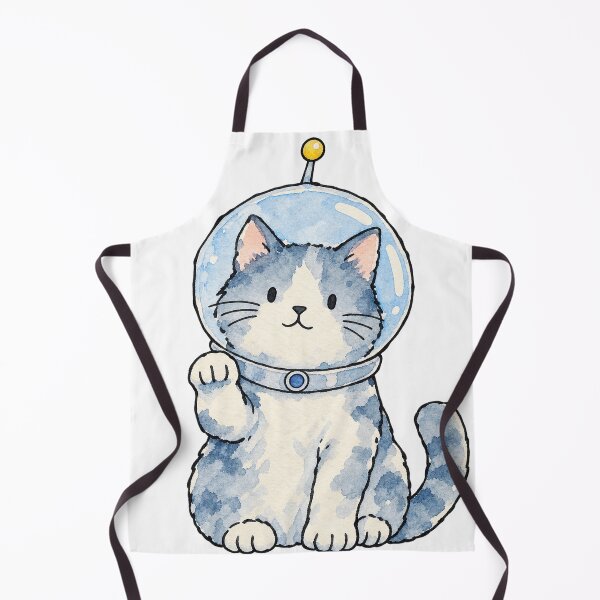 Item preview, Space Cat in a Bubble Helmet Blue Watercolor designed and sold by Jessie's Palette.