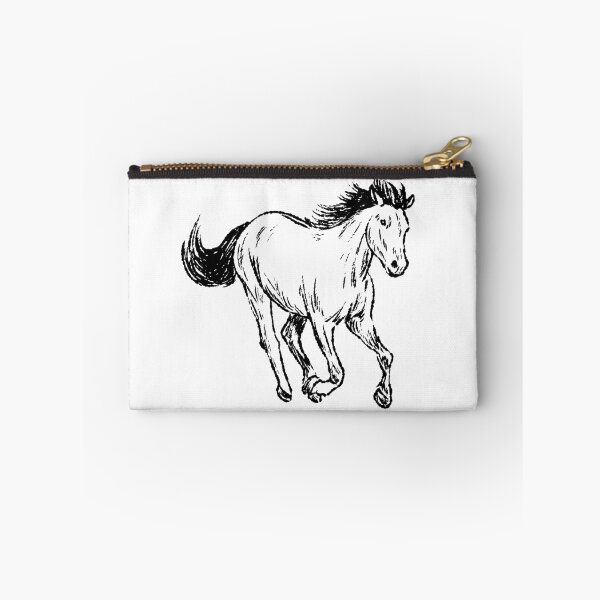 Item preview, Horse running black and white designed and sold by Boy and Belugee Studio.