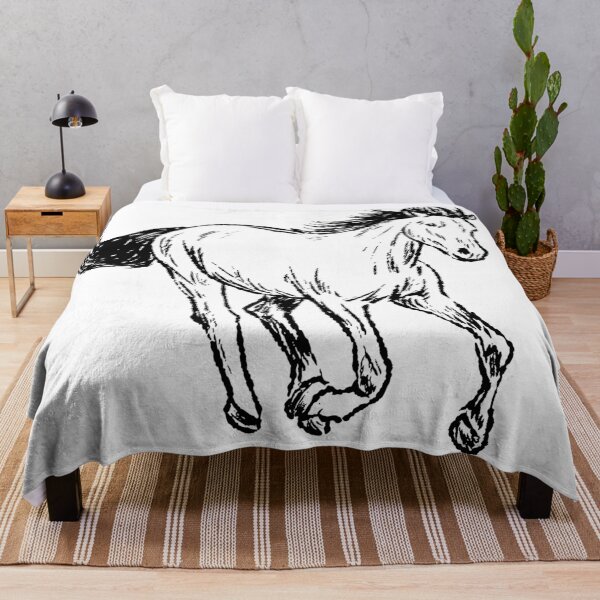 Item preview, Horse running black and white designed and sold by Boy and Belugee.