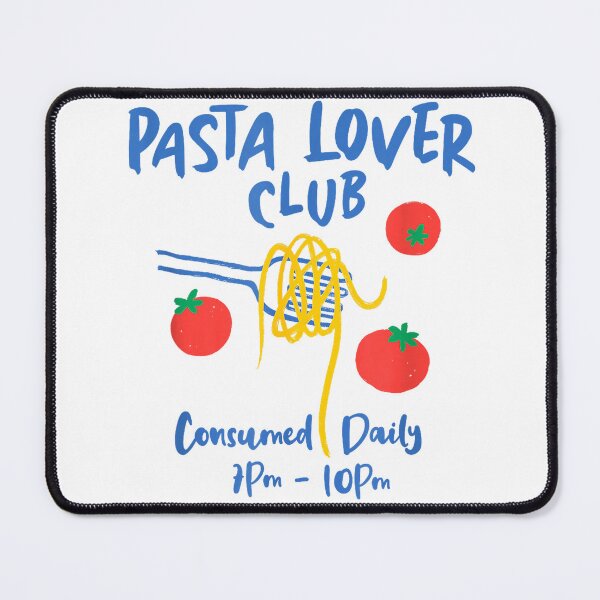 Item preview, Pasta Lover Club Funny Spaghetti Fork Tomato Foodie Noodle T-Shirt designed and sold by gidget-gadget.