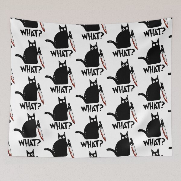 Item preview, Cat What Murderous Black Cat With Knife Gift  designed and sold by Enchans.