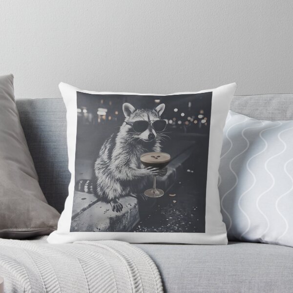Item preview, Raccoon Funny Drinking Espresso Martinis Animal Meme Coffee  designed and sold by Setaraxia.