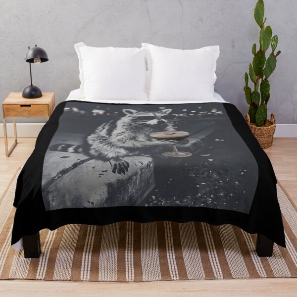 Item preview, Raccoon Funny Drinking Espresso Martinis Animal Meme Coffee designed and sold by Setaraxia.