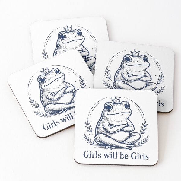 Item preview, Girls Will Be Girls Vintage Frog Queen  Shirt |  Sassy Frog Crown  T-Shirt |  Feminist Frog  Graphic Tee designed and sold by DearArts888.