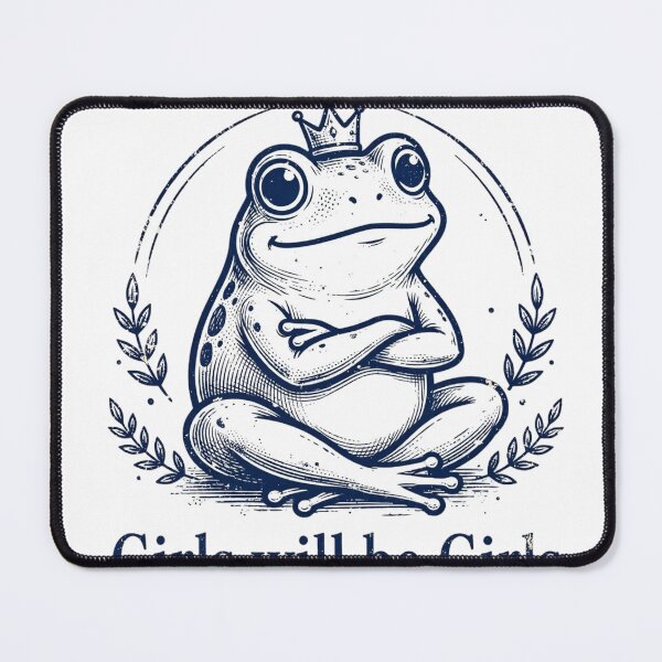 Item preview, Girls Will Be Girls Vintage Frog Queen Shirt | Sassy Frog Crown T-Shirt | Feminist Frog Graphic Tee designed and sold by DearArts888.