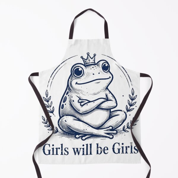 Item preview, Girls Will Be Girls Vintage Frog Queen  Shirt |  Sassy Frog Crown  T-Shirt |  Feminist Frog  Graphic Tee designed and sold by DearArts888.