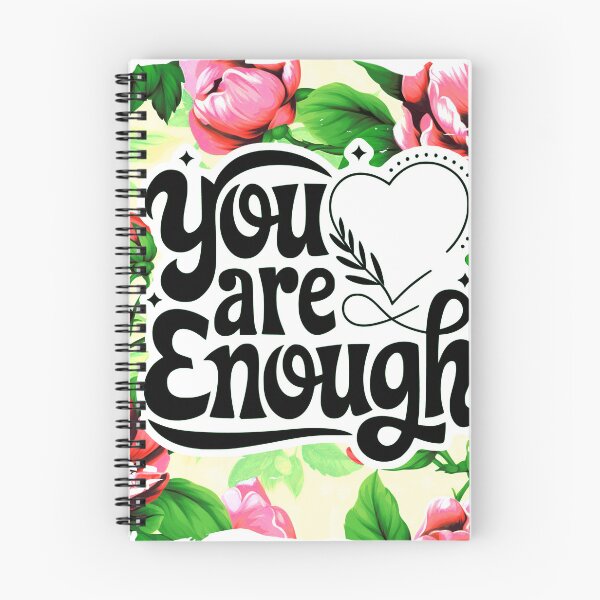 Item preview, Positive Affirmation 'You Are Enough' Flowers And Leaves designed and sold by DEC02.