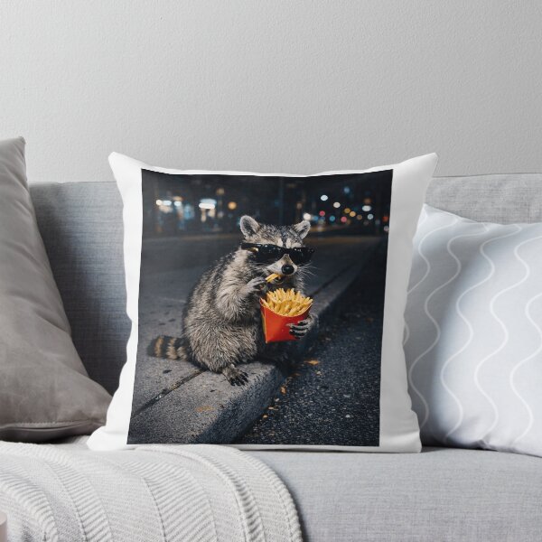 Item preview, Cute Raccoon Eating French Fries Meme Trash Panda Funny designed and sold by Setaraxia.