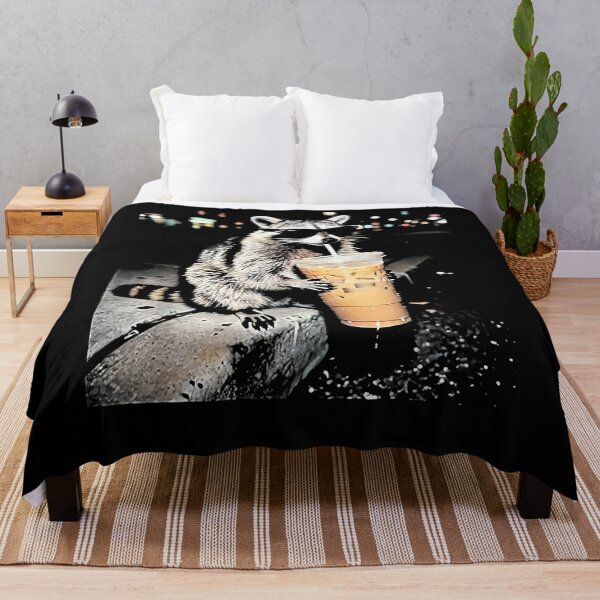Item preview, Funny Raccoon Drinking iced Animal Meme Coffee Raccon cute designed and sold by Setaraxia.