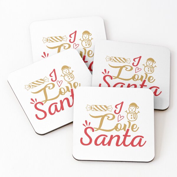 Item preview, I Love Santa Christmas Quote Festive Holiday Vibes designed and sold by FuzionRaptor.