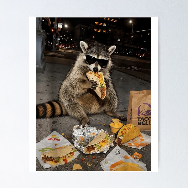 Item preview, Funny Raccoon Eating For Men Women Kids Taco Meme designed and sold by Setaraxia.
