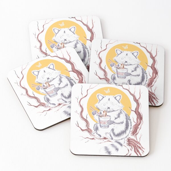Item preview, Retro Raccoon Funny Cute Raccoon Animal Meme Foods designed and sold by Setaraxia.