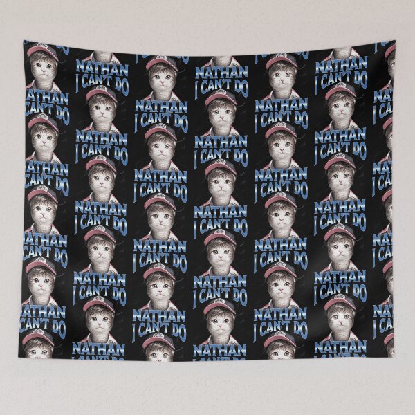 Item preview, I Cant Do Nathan Funny Video Gamer Meme Bootleg Cat designed and sold by OddityVault.