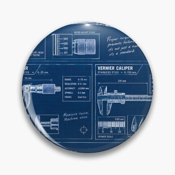Item preview, Mechanical Blueprint Inventory Trade Tools Machinist Shirt designed and sold by StudioBilly3000.