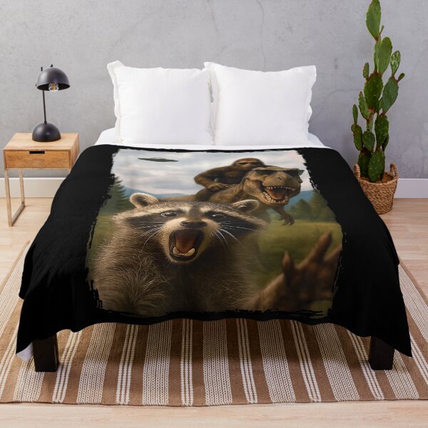 Item preview, Raccoon Funny Raccon Bigfoots Selfie  Animal Meme T-Rex UFO designed and sold by Setaraxia.