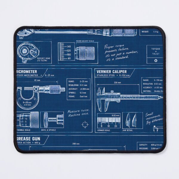 Item preview, Mechanical Blueprint Inventory Trade Tools Machinist Shirt designed and sold by StudioBilly3000.