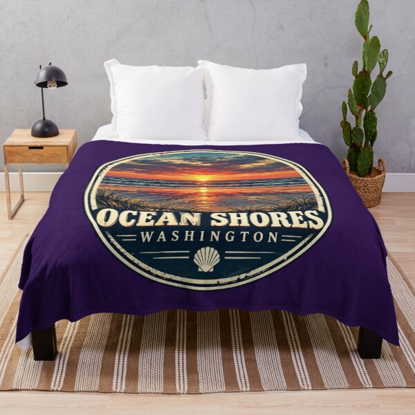 Item preview, Ocean Shores Sunset Waves – Vintage Washington Coast designed and sold by Swanny's Custom T-shirt and Gift Designs.