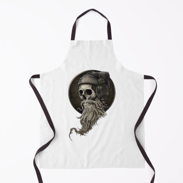 Item preview, Viking Vintage Skull Beard With Headphone designed and sold by Enchans.