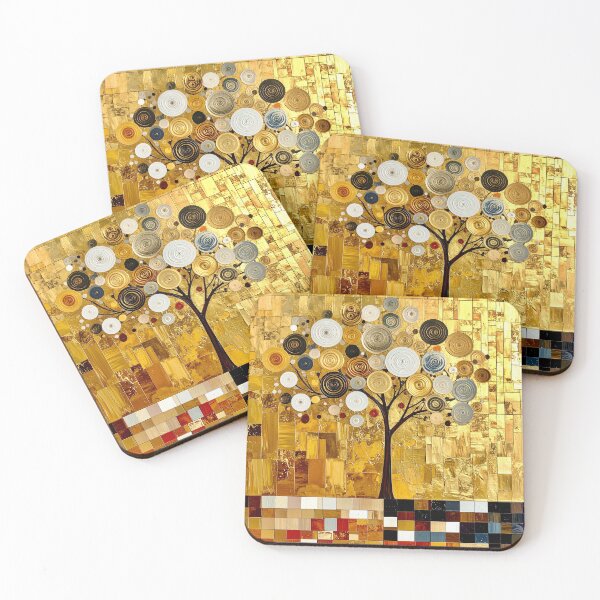 Item preview, Ornate Gold Leaf and Mosaic Circle Tree designed and sold by Vicky Brago-Mitchell®.