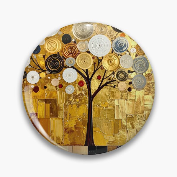 Item preview, Ornate Gold Leaf and Mosaic Circle Tree designed and sold by Vicky Brago-Mitchell®.