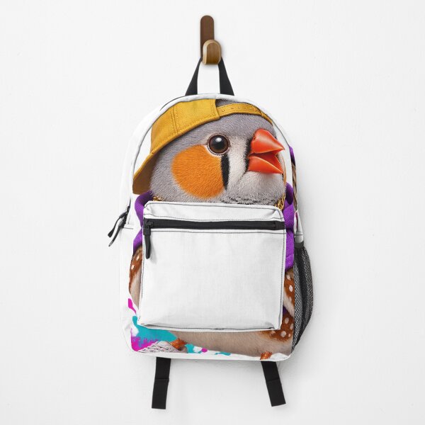 Item preview, Hip-Hop Zebra Finch on a Retro Boombox designed and sold by Ooops Radio x Everbloom.