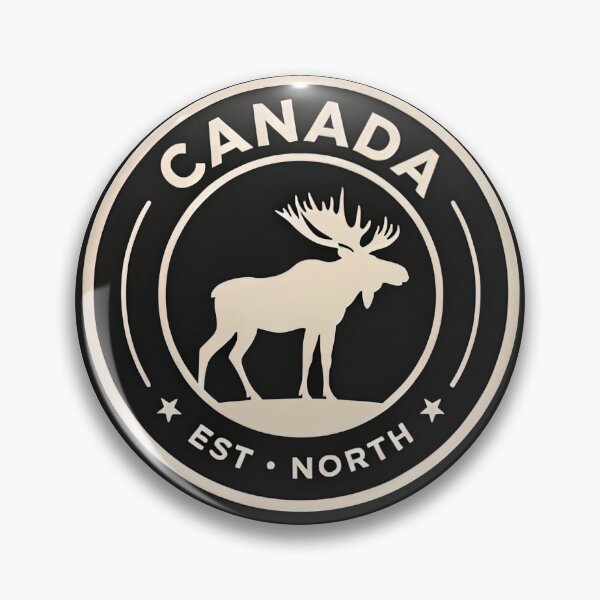 Item preview, Vintage Canadian Moose Circular Badge Emblem Vector designed and sold by Shutter-Dragon.
