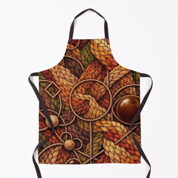 Item preview, Warm Amber Braided Textile & Geometric Art designed and sold by KingsArtworx 2.