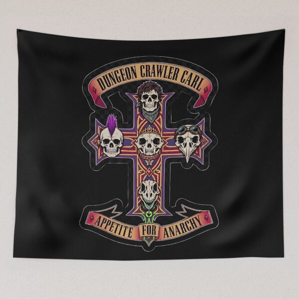 Item preview, "Appetite for Anarchy" Dungeon Crawler Carl Guns N' Roses Parody Art designed and sold by The Funky Sprunki.