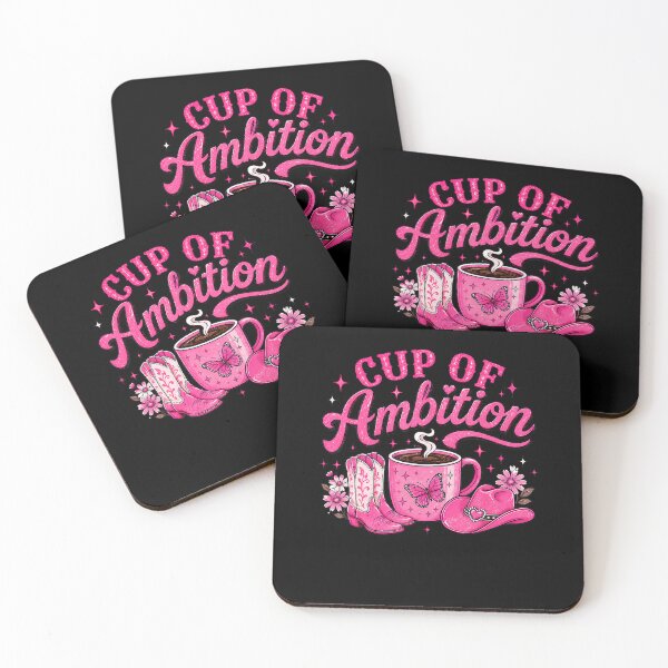 Item preview, Pour Yourself A Cup Of Ambition Funny Pink Western Coffee designed and sold by OddityVault.