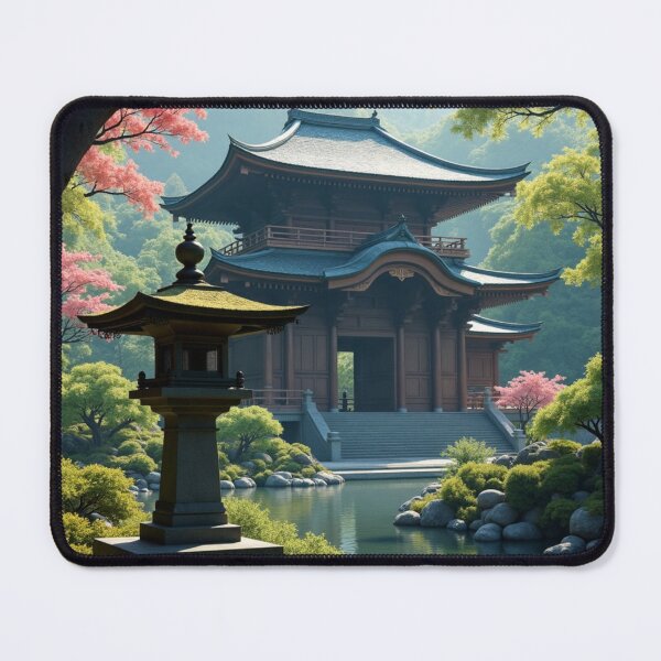 Item preview, Garden of Tranquil Waters Japanese Temple Retreat designed and sold by nhk999.