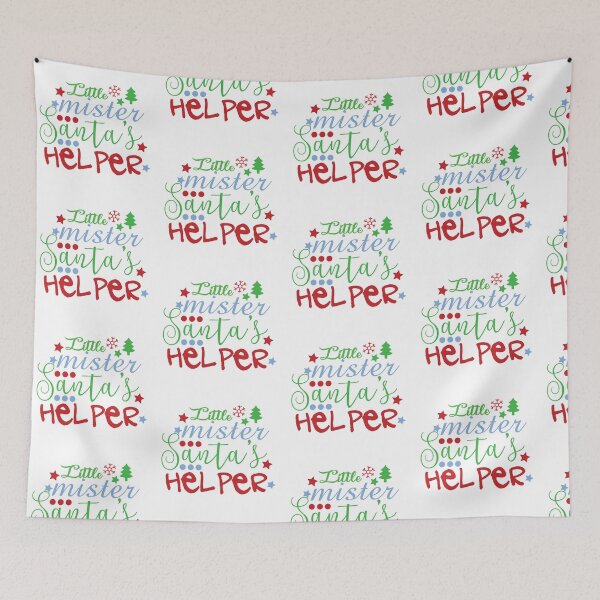 Item preview, Little Mister Santa Helper Christmas Quote Holiday Vibes designed and sold by FuzionRaptor.