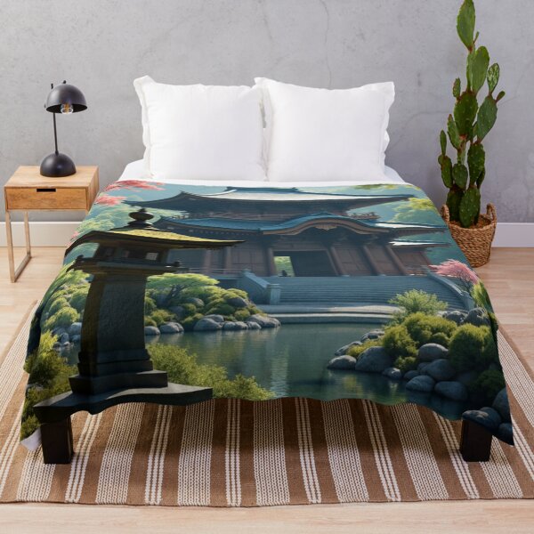 Item preview, Garden of Tranquil Waters Japanese Temple Retreat designed and sold by nhk999.